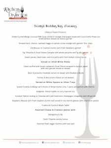 Scottish wedding Hors d'oeuvres